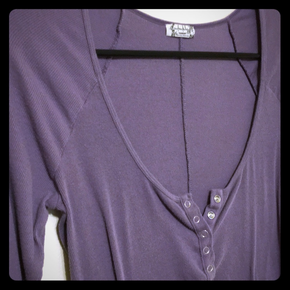 Intimately Free People Ribbed Henley - Picture 2 of 3